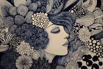 create a doodle illustration of people