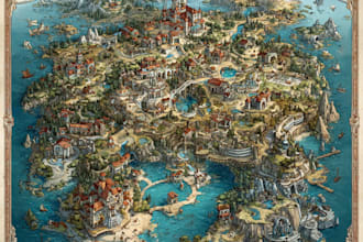 do fantasy maps for any project, professional map designer