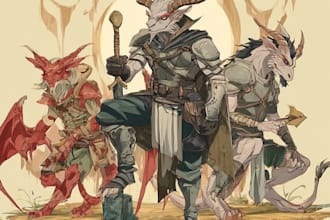fantasy dnd party and dnd design