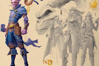 fantasy dnd party and dnd design