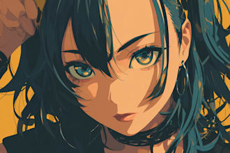 make anime in japanese character illustration