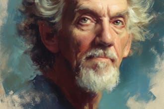 make artistic oil painting on oil canvas