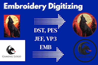 convert logo or images to embroidery dst pes jef files