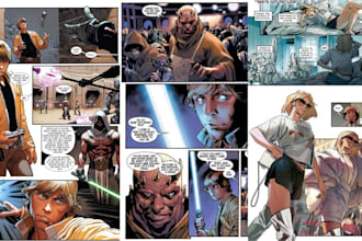 draw comic book pages and graphic novel illustration