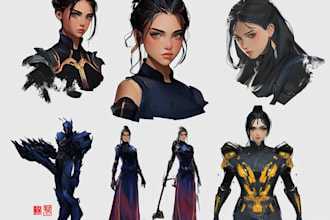 draw a custom character for professional