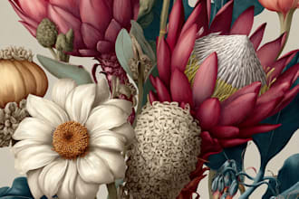 draw hand painted botanical art and plant illustration