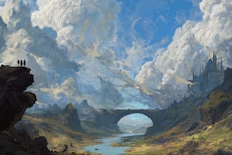 design amazing fantasy landscape