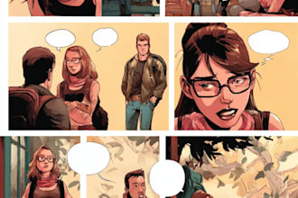 create a high resolution comic strip