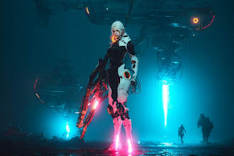 create professional space royalty sci fi character