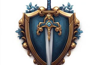 design fantasy game logo and branding