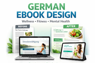 design german ebook, ebook redesign, mental ebook, wellness ebook, fitness ebook