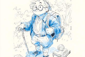 draw watercolor line art objects character illustration