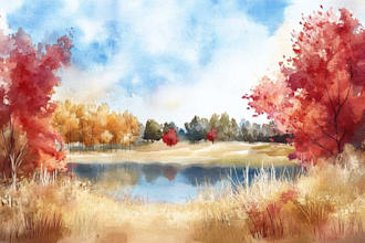 paint landscapes in watercolor