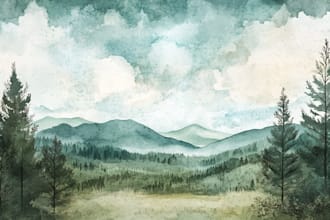 paint landscapes in watercolor