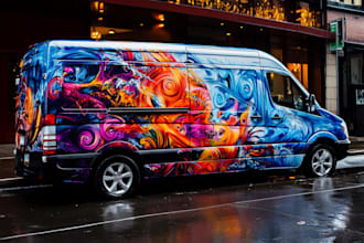 design professional car wrap, van wrap any vehicle wrap