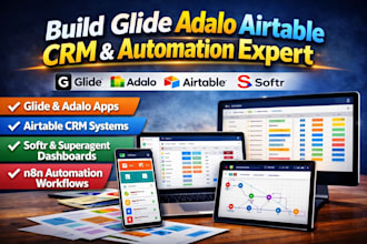 build glide adalo airtable crm superagent database softr n8n automation expert