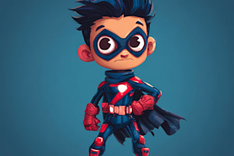 create superhero cartoon character