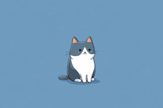 draw simple cute pet cartoon animal illustration