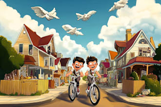 draw retro vintage illustration cartoon character