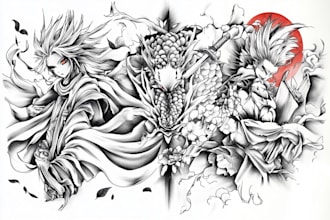 make anime tattoo design