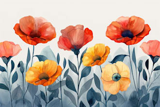 botanical illustrations of flowers,one line art,plants line art