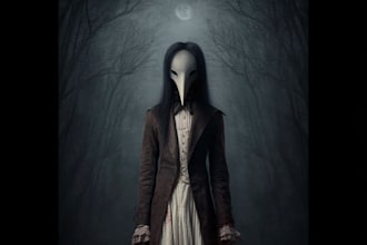 create dark art, horror or skull artworks illustration