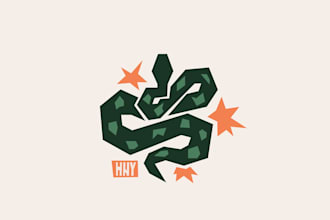 design a unique snake logo for your business
