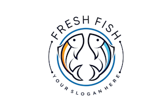 design a modern fishing or seafood brand logo