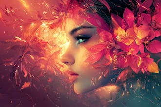 create a beautiful digital illustration