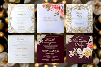 elegant wedding invitation card design
