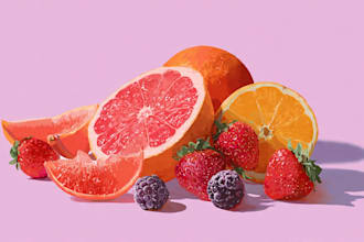 draw hand drawing food and fruits illustrations