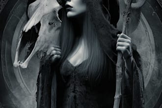 make a dark horror and fantasy horror character