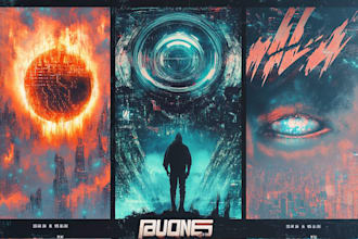 create futuristic and high end album cover art for you