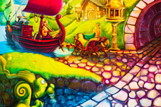 create interactive children book illustrations