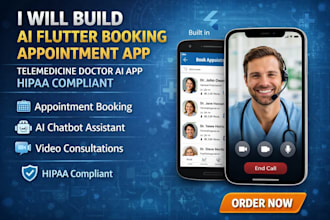 build clinic booking apointment app telemedicine doctor ai app hipaa compliant