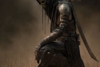 draw realistic dark fantasy art and horror illustrations
