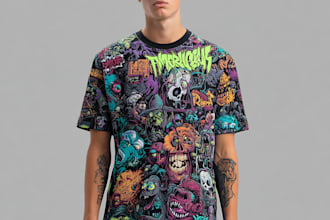 make metal, punk, hardcore, horror tshirt designs