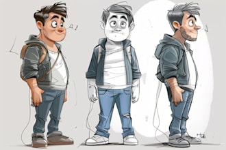 sketch your cartoon character