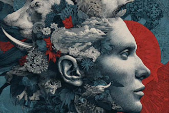 illustrate a detailed album cover artwork