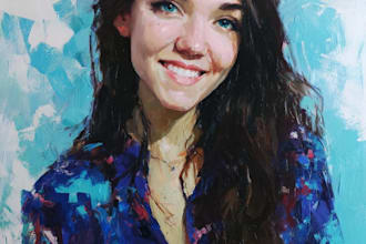 draw oil painting, digital oil painting