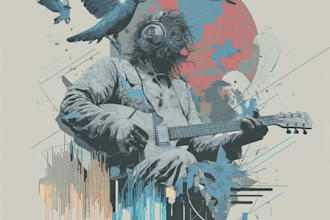 illustrate a detailed album cover artwork