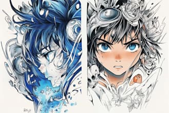 draw custom anime tattoo design