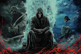 create dark art illustration