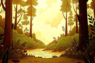 create 2d environment and game background for you