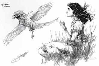 draw sketches with your character