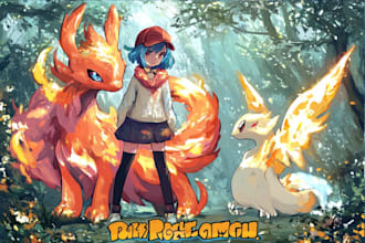 draw custom pokemon trainer for tcg pokemon or fakemon card
