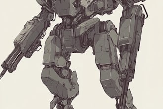 draw high quality robot, concepts