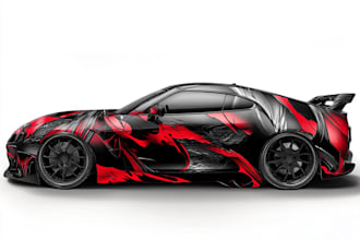 draw car wrap, van wrap design vehicle wrap
