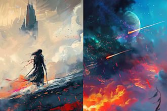 paint sci fi or fantasy concept art for you