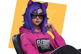 draw professional custom character